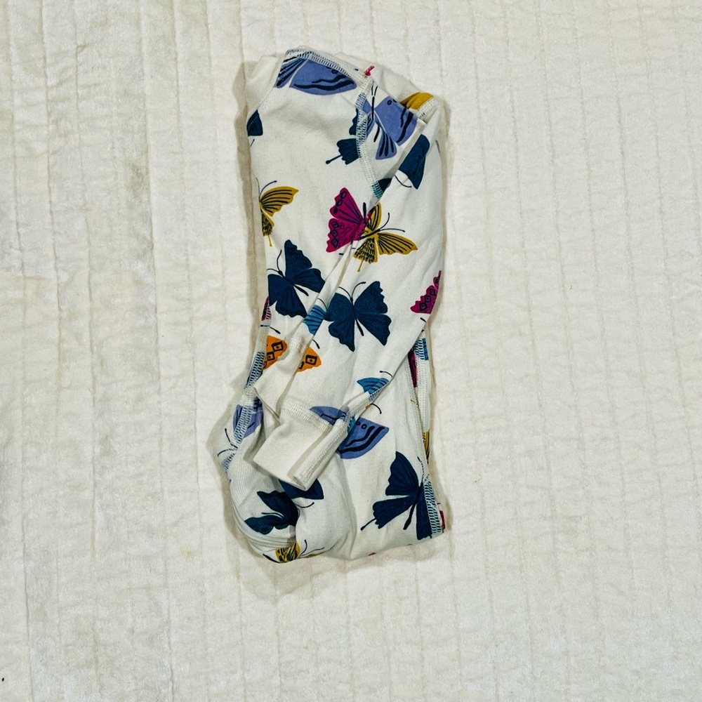 Hanna Andersson Multicolor Butterfly Onsie / Sleeper 2T